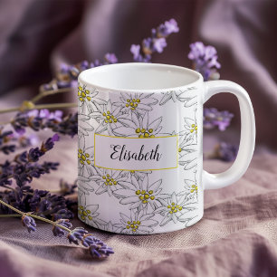 Taza De Café Color de agua personalizado ilustrado a mano por E