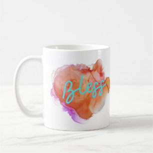 Taza De Café Color de agua rojo moderno Word estilo de moda pre