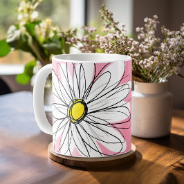 Taza De Café Color de agua rosada con un nombre personalizado d