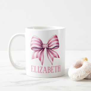 Taza De Café Color de agua rosado y blanco en la costa personal