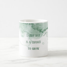 Taza De Café Color de agua verde de afirmación personalizado