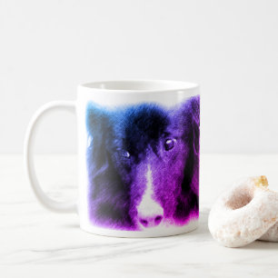 Taza De Café Color de borde negro Tint Animal Art