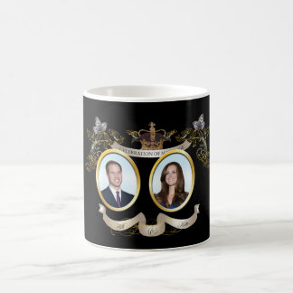 Taza De Café color de fondo personalizable de Will y Kate
