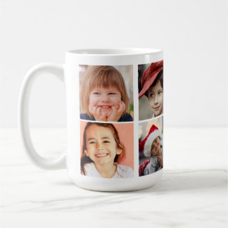 Taza De Café "Color de la cuadrícula fotográfica personalizado 