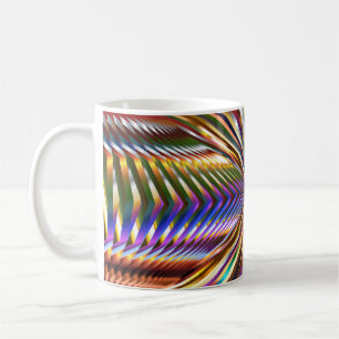 Taza De Café Color de la ilusión Arcoiris Azul Oro Verde