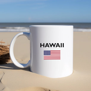 Taza De Café Color de la luz de la bandera estadounidense de Ha