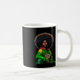 Taza De Café Color de la Reina Negra Africana Afro - Mono de la