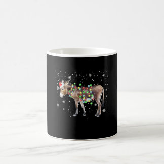 Taza De Café Color de las luces de los Navidades de burro | Reg