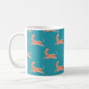 Taza De Café color de neón retro vintage Motif de ilustracion c