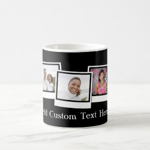Taza De Café Color de Personalizado de tramas fotográficas ret