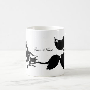 Taza De Café Color de rosa negro