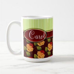 Taza de café color de rosa personalizada
