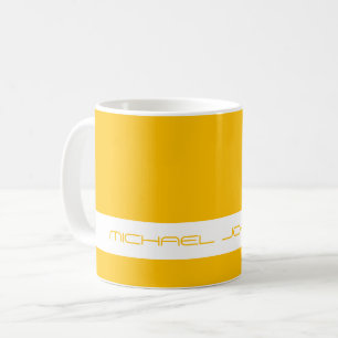Taza De Café Color de tendencia Amarillo de ráfaga de sol - Nom