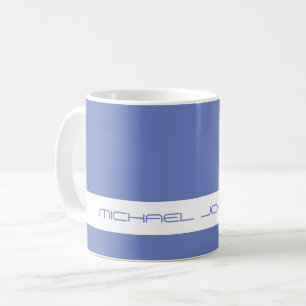 Taza De Café Color de tendencia azul de la joyería - Nombre fut