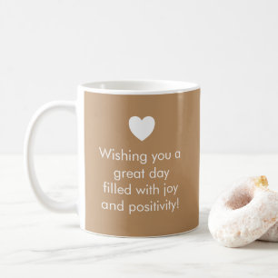 Taza De Café Color de tendencia Beige cálido - Nombre / Mug de