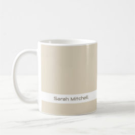 Taza De Café Color de tendencia - Beige natural Nombre Mug