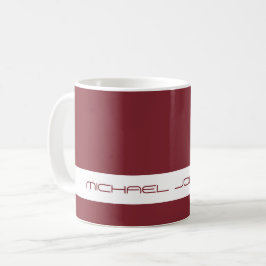 Taza De Café Color de tendencia Crimson Rojo - Nombre futurista