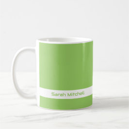 Taza De Café Color de tendencia - Kiwi Green Name Mug