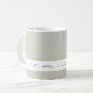 Taza De Café Color de tendencia Luz de color Plata Gris Futuris