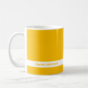 Taza De Café Color de tendencia - Mug de nombre amarillo de exp