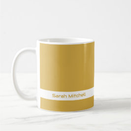 Taza De Café Color de tendencia - Mug de nombre amarillo dorado