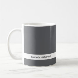 Taza De Café Color de tendencia - Mug de nombre gris pizarra