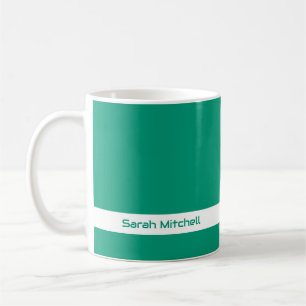 Taza De Café Color de tendencia - Mug de nombre verde de jade