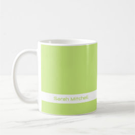 Taza De Café Color de tendencia - Mug de nombre verde de primav