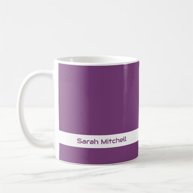 Taza De Café Color de tendencia - Purple Name Mug (Izquierda)
