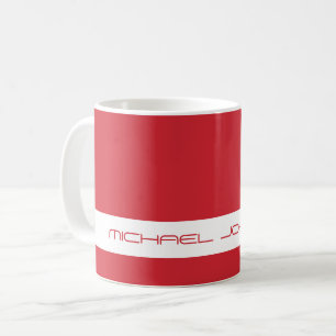 Taza De Café Color de tendencia rojo vibrante - Nombre futurist
