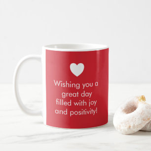 Taza De Café Color de tendencia rojo vibrante - Nombre / Mug de
