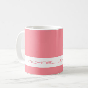 Taza De Café Color de tendencia sandía rosa - Nombre futurista 