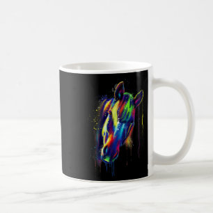 Taza De Café Color del agua del chorro de cara de caballo Color