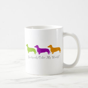 Taza De Café Color del Dachshund mi mundo