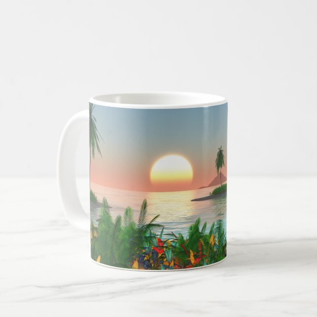 Taza De Café Color del trópico (Anverso izquierdo)