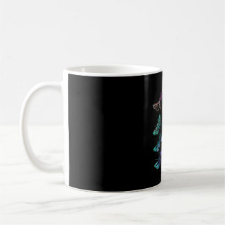 Taza De Café Color impresión de mariposa de arcoíris hippie teñ