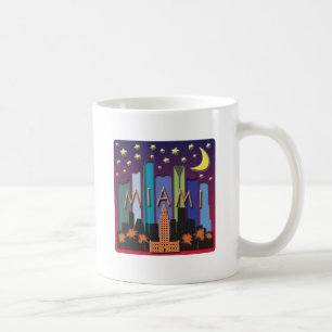 Taza De Café Color mega del horizonte de Miami