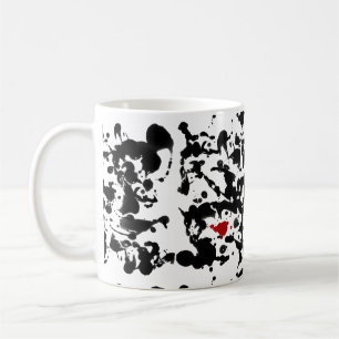 Taza De Café color mi vida / Farbklekse Tinta negra