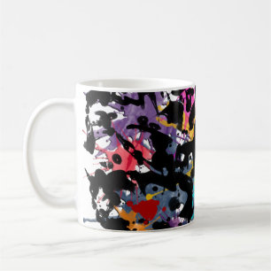 Taza De Café color mi vida / Farbklekse   Tinta negra