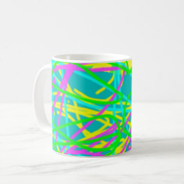Taza De Café Color Mis sueños Scribble Patrón Artesanía expresi