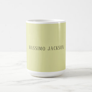 Taza De Café Color pastel personalizado nombre minimalista pers