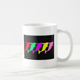 Taza De Café Color-Salto multi de las ballenas de la orca para