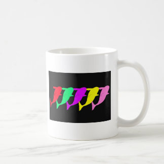 Taza De Café Color-Salto multi de las ballenas de la orca para