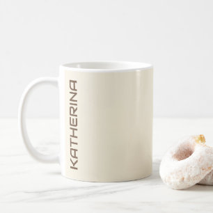Taza De Café Color sólido del champagne Pastel   Personalizado