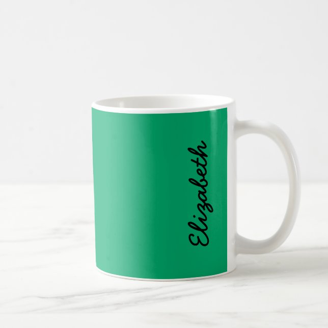 Taza De Café Color sólido jade (Derecha)