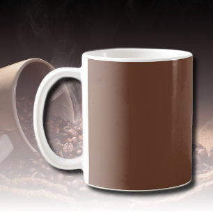 Taza De Café Color sólido Mocha marrón Clásica Elegante