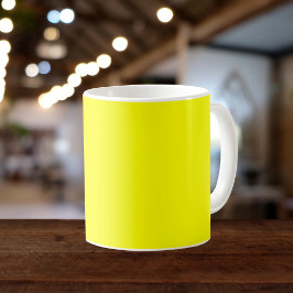 Taza De Café Color sólido neón amarillo