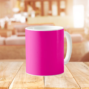 Taza De Café Color sólido neón rosado