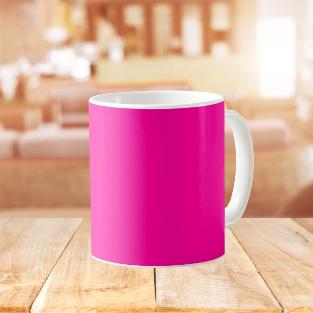 Taza De Café Color sólido neón rosado (Subido por el creador)