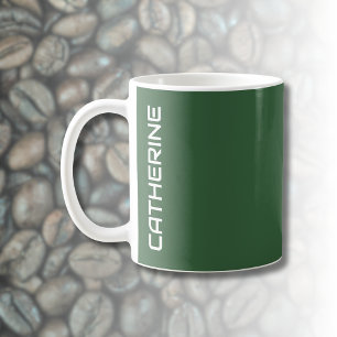 Taza De Café Color sólido verde de caza personalizado